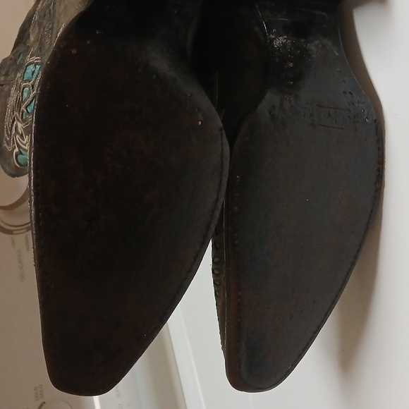Corral Ladies Boots – Black Turquoise Fleur de Lis – R2337$292.50 size 9.5 - Picture 13 of 16